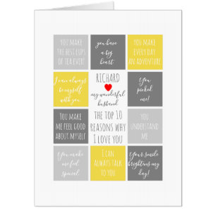 all the Reasons we love you anniversary birthday Card