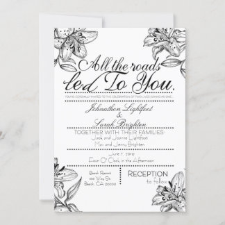 All the Roads Led to You Wedding Invite