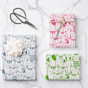 All the Silly Cats Wrapping Paper Sheets