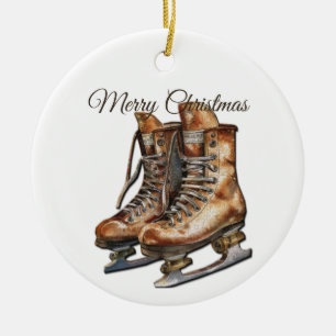 All The Skates Were Hung Ceramic Ornament