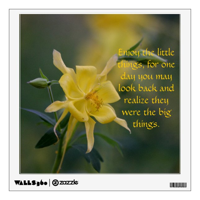 All the small  things yellow floral wall decal (Front)