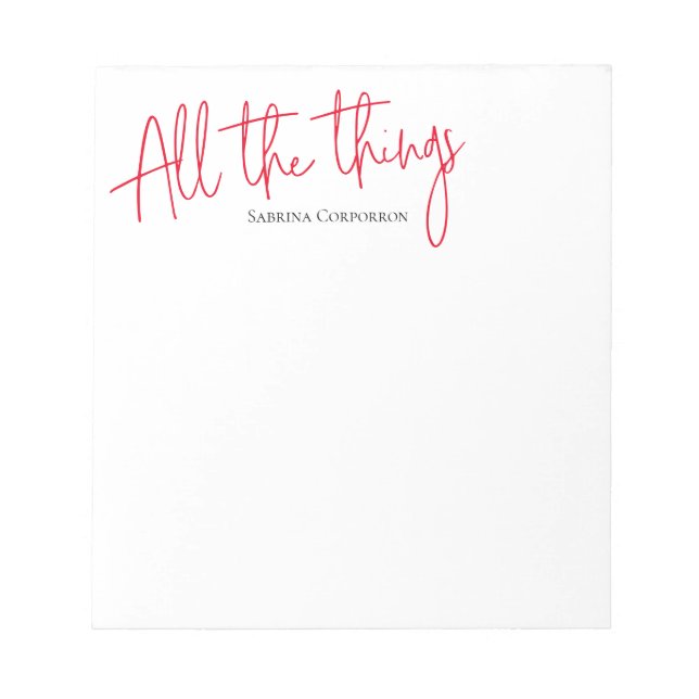 All the things script notepad (Front)