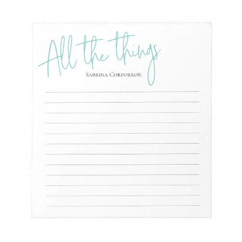 All the things script notepad