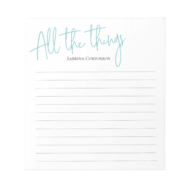 All the things script notepad (Front)