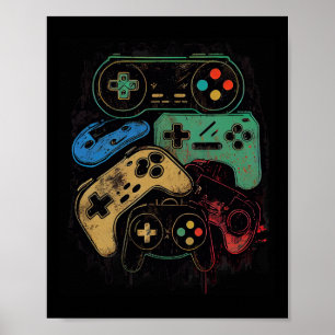 All The Things Video Game Controller Gamer Graphic Poster