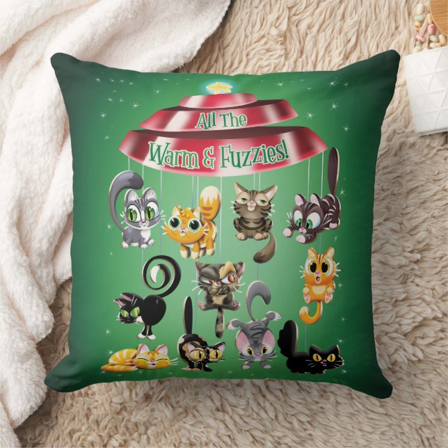 ALL THE WARM & FUZZIES by Jeff Willis Art Throw Pillow (Blanket)