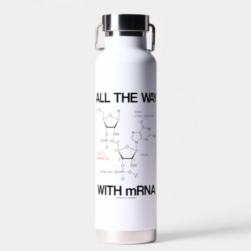 All The Way With mRNA Messenger RNA Molecular Bio Water Bottle