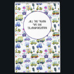 All the Ways We Use Transportation Children's  Calendar<br><div class="desc">A cute small child's calendar showing all the ways we use transportation.
Twelve images of ways we get around in cartoon style images and backgrounds
you can change the color.</div>