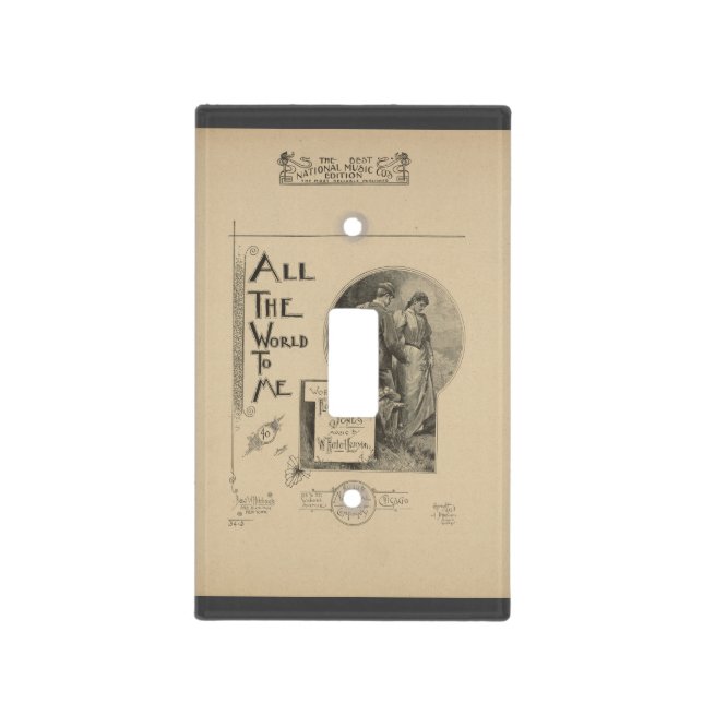 All the World To Me - Antique Light Switch Cover (Front)