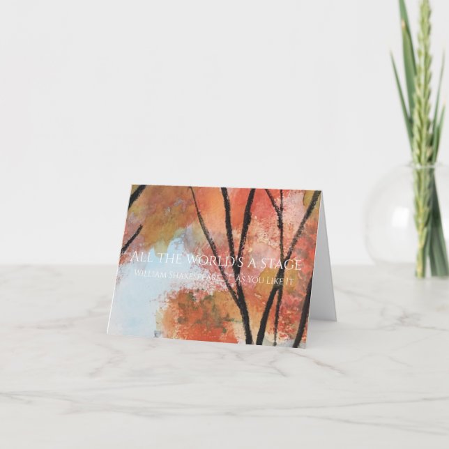 All The World's A Stage Notecard  (Front)