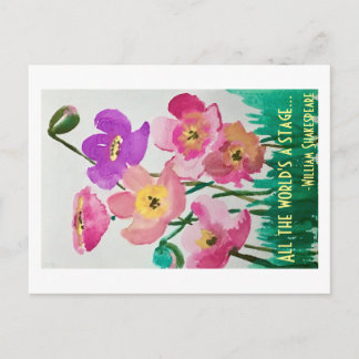 All the world's a stage postcard