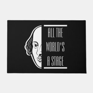 All The World's A Stage Shakespeare Quote Thespian Doormat