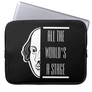 All The World's A Stage Shakespeare Quote Thespian Laptop Sleeve