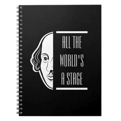 All The Worlds A Stage Shakespeare Quote Thespian Notebook