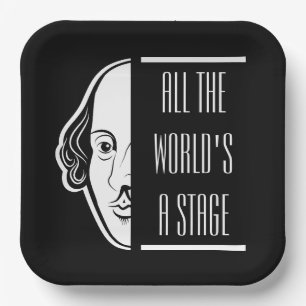All The World's A Stage Shakespeare Quote Thespian Paper Plates