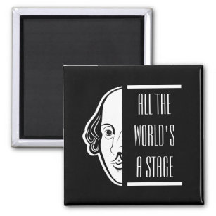All The World's A Stage Shakespeare Thespian Magnet