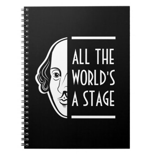 All The Worlds A Stage Shakespeare Thespian Quote Notebook