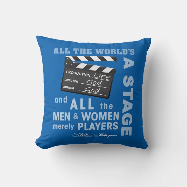 All The World's a Stage Throw Pillow (Front)