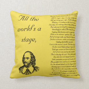 All the world's a stage throw pillow