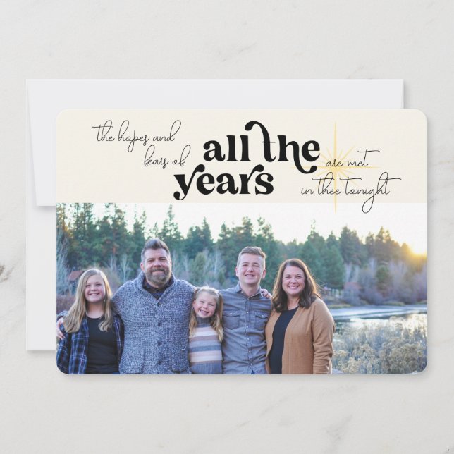 All the Years Christmas Photo Card (Front)