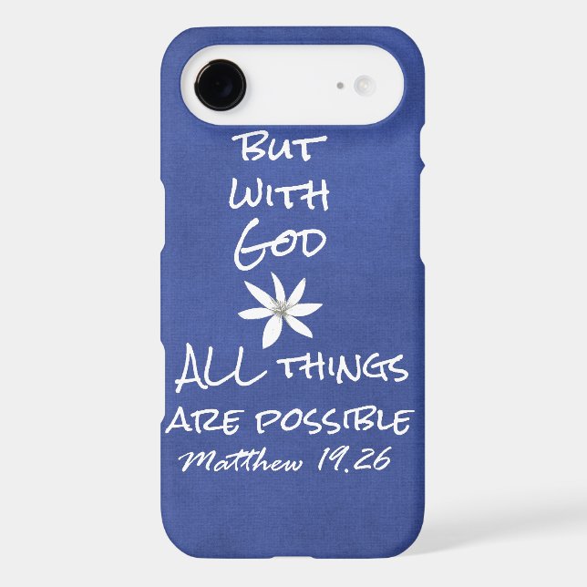 All things are Possible Bible Verse Case-Mate iPhone Case (Back)