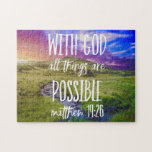 All Things Are Possible Bible Verse Christian Jigsaw Puzzle at Zazzle