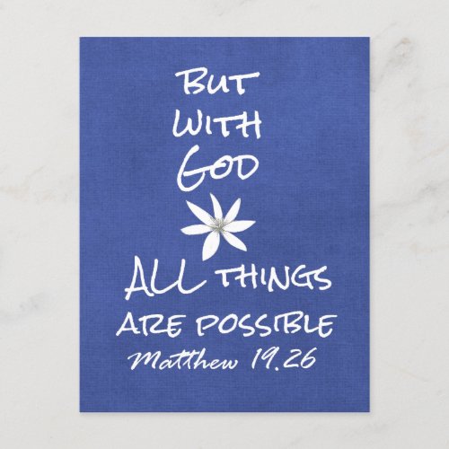 All things are Possible Bible Verse Enclosure Card