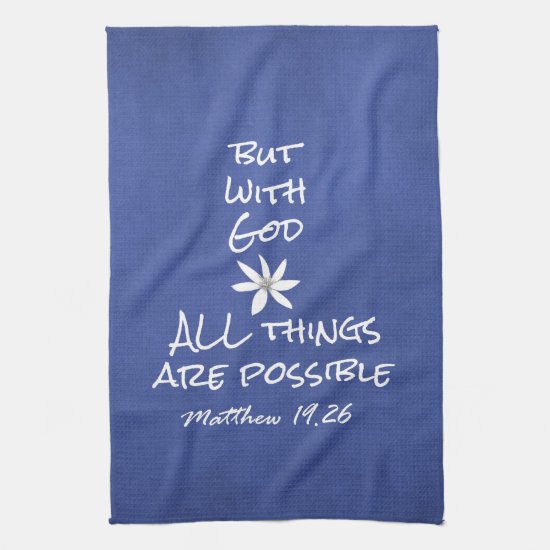 All things are Possible Bible Verse Hand Towel