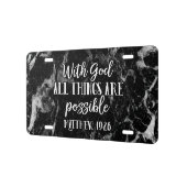 All things are Possible Christian Bible Verse License Plate (Left)