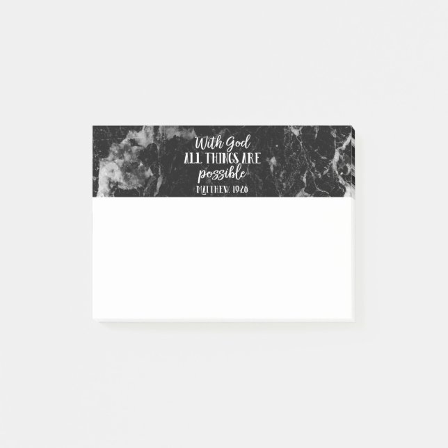 All things are Possible Christian Bible Verse Post-it Notes (Front)