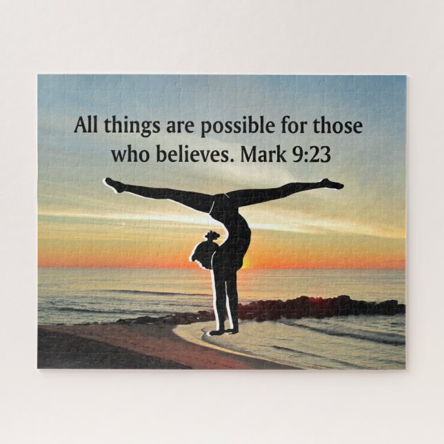 ALL THINGS ARE POSSIBLE FOR THIS GYMNAST PUZZLE (Horizontal)