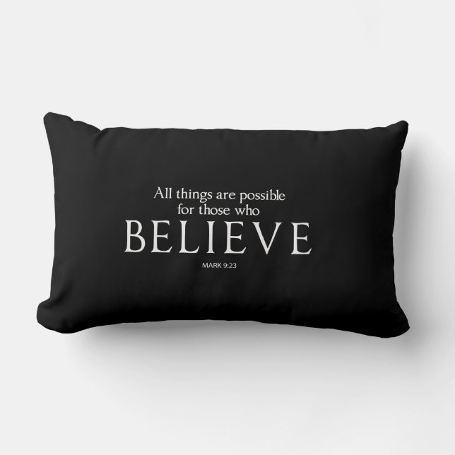 All Things Are Possible for Those who Believe Lumbar Pillow (Front)