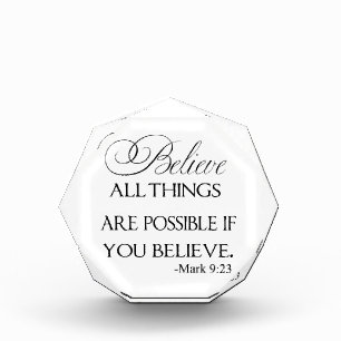 All Things Are Possible If You Believe Award