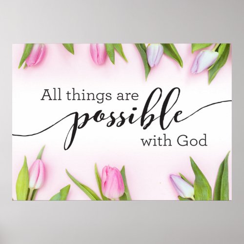 All Things are Possible with God Art Print