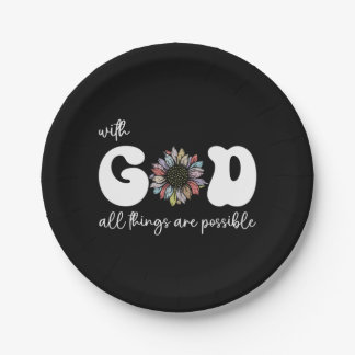 all things are possible with god paper plates