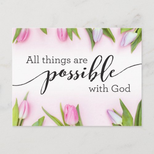 All Things are Possible with God Postcard