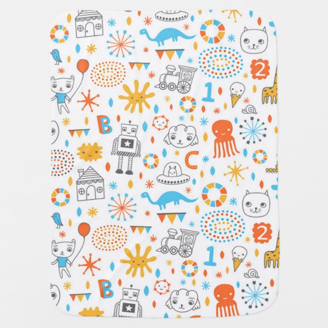 All Things Boy Receiving Blanket (Front)