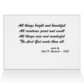 All Things Bright and Beautifu... Cards (Inside Horizontal (Top))