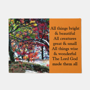 All things bright and beautiful door mat