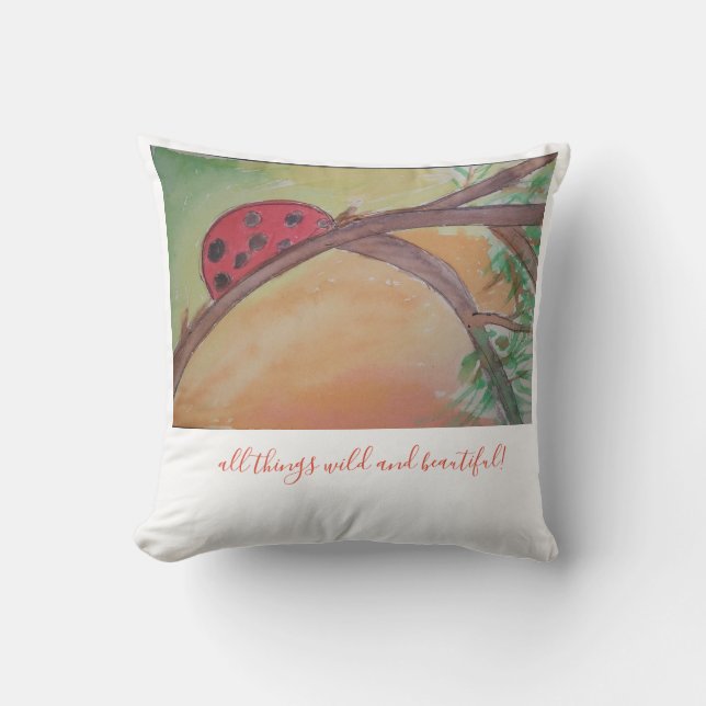 all things bright and beautiful throw pillow (Front)