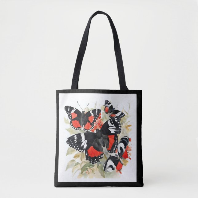 All Things Butterflies Callicore kolyma Black Whit Tote Bag (Front)