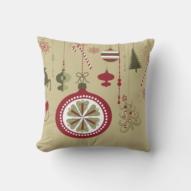 All things Christmas Holiday Throw Pillow (Front)