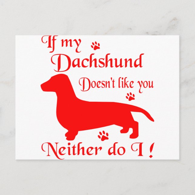 ALL THINGS DACHSHUND POSTCARD (Front)