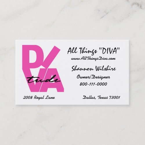 All Things Diva Business Card