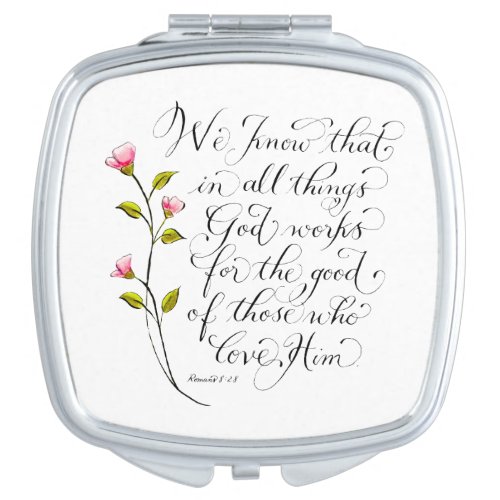 All things for good inspirational verse typography vanity mirror