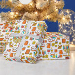 All Things Hanukkah Wrapping Paper<br><div class="desc">A Colorful Patterned All Things Hanukkah Wrapping Paper</div>