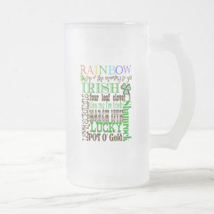All Things Irish Frosted Glass Beer Mug