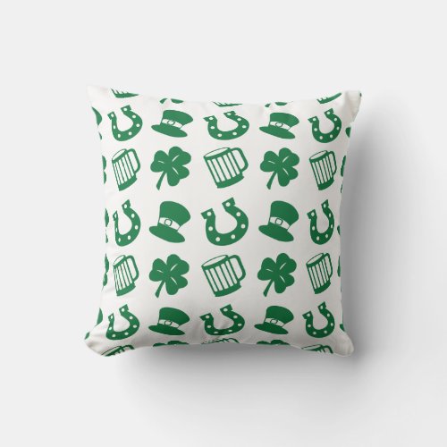 all things irish pattern throw pillow