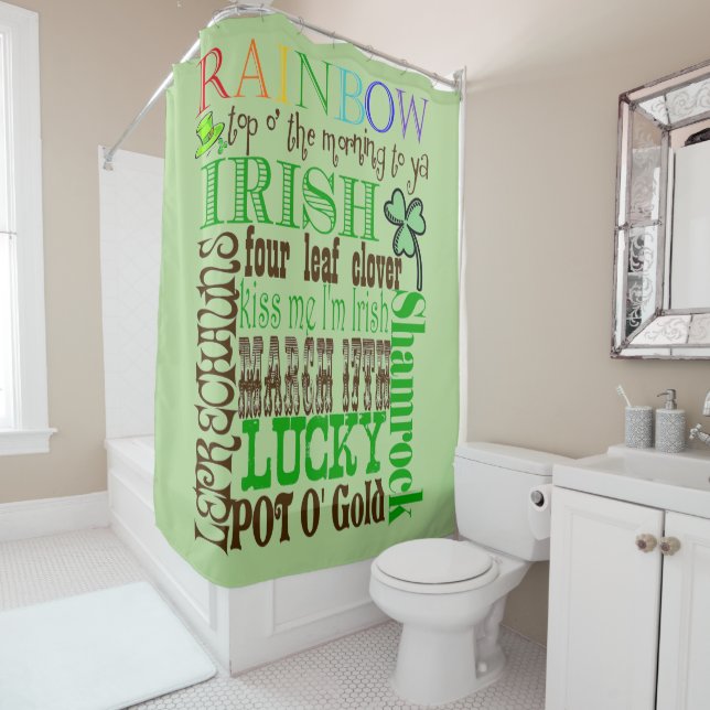 All Things Irish Shower Curtain (In Situ)