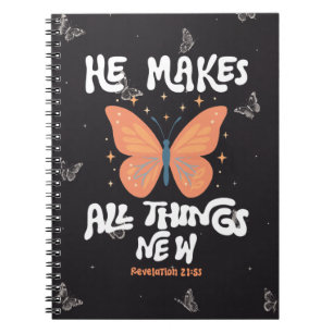 All Things New Christian Faith Bible Verse  Notebook